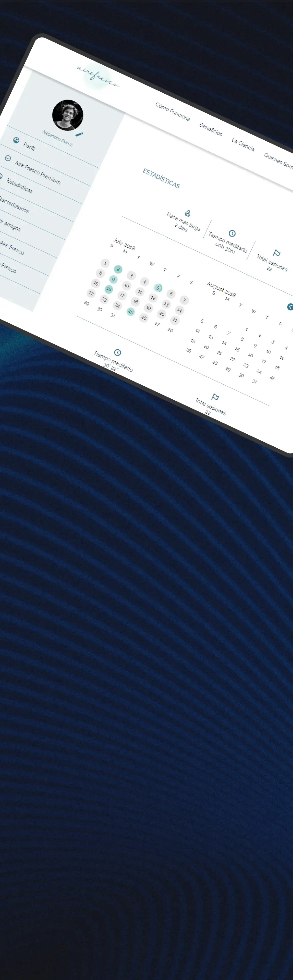 Web and Mobile solution for meditation